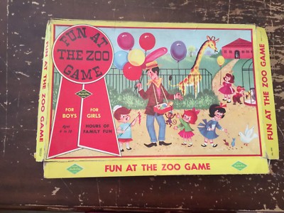 Vintage 1960's Fun At The Zoo Game Complete By Warren Built Rite Games