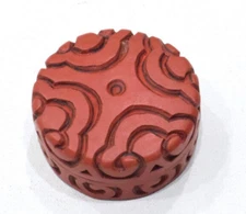Chinese Cinnabar Lacquered Carved Cloud Box