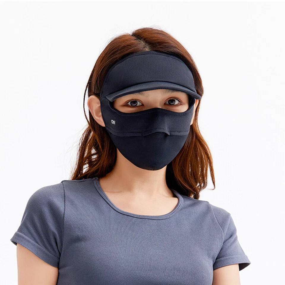 OH! Máscara de pasamontañas de golf con ala de gorra UPF 50+ Sun Full Face Cover para hombres mujeres negra Foto 3 de 4