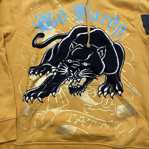 NEW Ed Hardy Crouching Panther Pullover Men's LARGE hoodie NWT - Picture 16 of 18