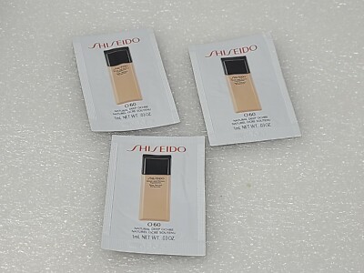 Shiseido Sheer & Perfect Foundation Samples O60 Natural Deep Ochre Lot of 3