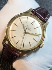 Vintage Elgin Sportsman France 17J Mechanical Wind Up Men’s Watch New Band Runs