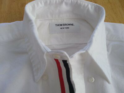 NWOT Thom Browne White Oxford Button Down Grosgrain Placket TB0