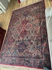 Vintage KARASTAN WOOL AREA RUG 5'9" x 9'10" -69x118" Multicolor Panel Kirman 717
