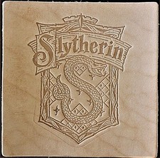 ACRYLIC Leather Embossing Stamp  SLYTHERIN HOUSE CREST for Veg Tanned Leather
