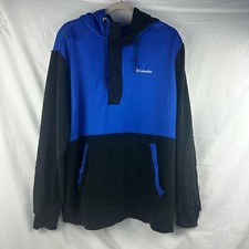 Columbia Flash Forward Windbreaker Black Blue Lightweight Hooded Jacket Mens XL