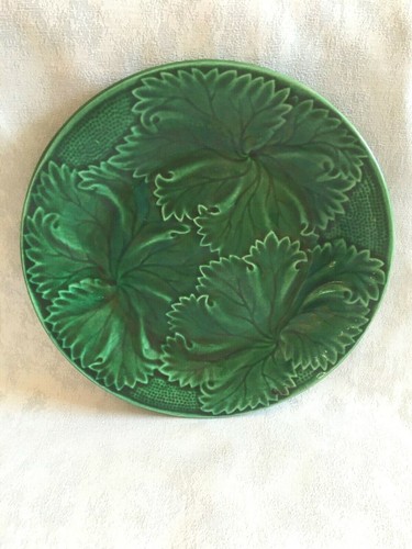 7 anciennes assiettes feuille de vignes Gien - Imagen 9 de 9