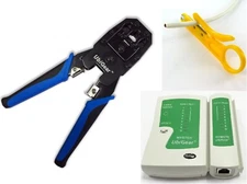 RJ45 RJ11 RJ12 RJ22 NETWORK TOOL KIT CABLE TESTER CRIMPER LAN WIRE STRIPPER 