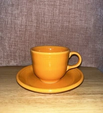 Orange Home Laughlin Fiestaware Fiesta Teacup set - cup and saucer