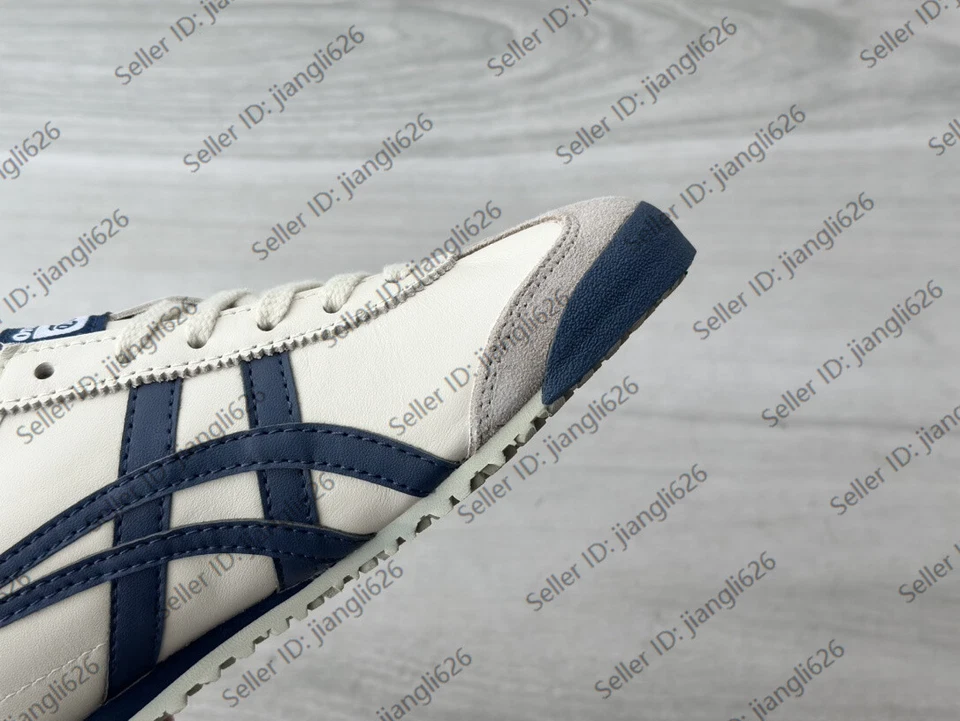 2025 Onitsuka Tiger Mexico 66 Classic Unisex Shoes Birch/Navy Blue Retro Sneaker - Image 3 of 4