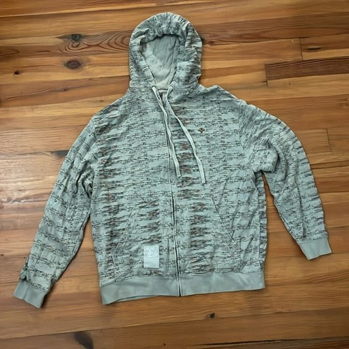 Lifted Research Group LRG Grey Heightened Awareness Hoody Sweatshirt Mens Size M - Picture 3 of 13