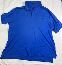 Polo Ralph Lauren Cotton Polo Shirt Men 2XB Big Blue Classic Golf Preppy A030125