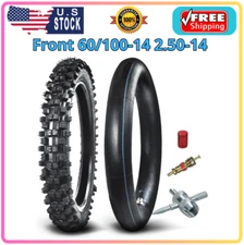 Front 60/100-14 2.50-14 Tire and Inner Tube for 110Cc 125Cc CRF70 CRF110 XR70 KL