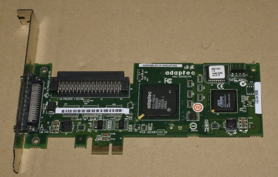 Adaptec 29320LPE PCIe Ultra320 SCSI Controller Card PCI-Express PCI-E - Image 4 of 4