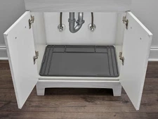 WeatherTech SinkMat - Spill-Proof Under Sink Mat for Bathroom Vanity - Black