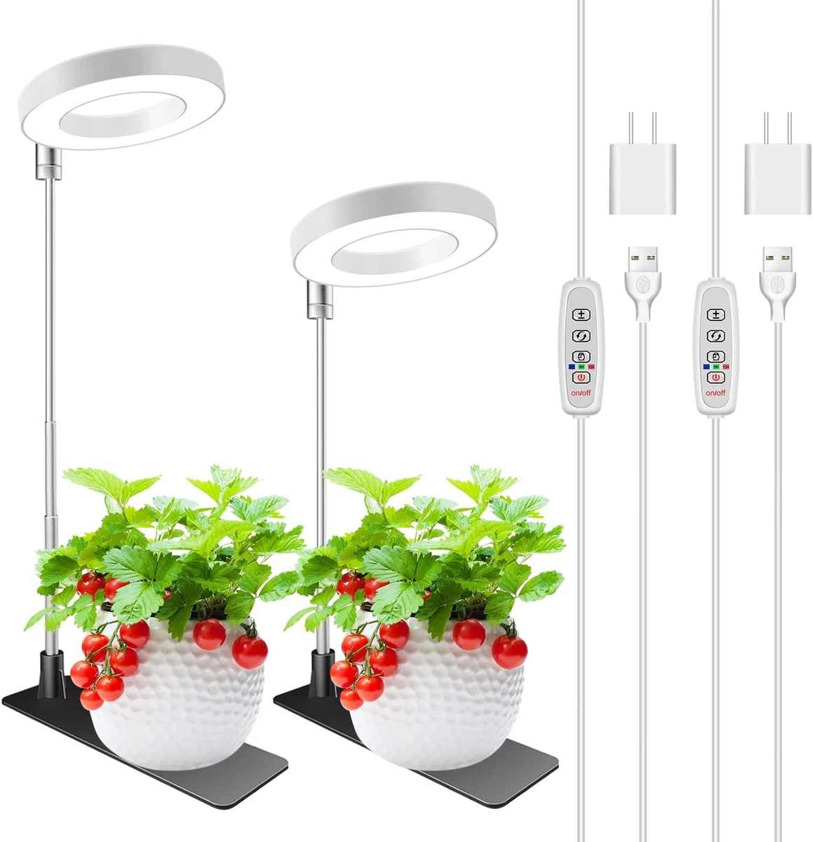 Kullsinss LED Grow Light with Base 3000 6500K Full Spectrum Plant Grow Lights 3