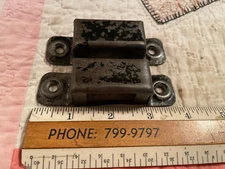 Pair Old Steel Rim Lock Catch Parts, 1" x 3 1/2", Free S/H