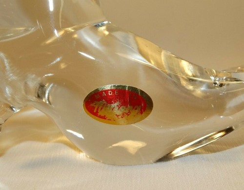 BEAUTIFUL MURANO GLASS SEAL FIGURINE CLEAR GLASS ITALY - Picture 5 of 7