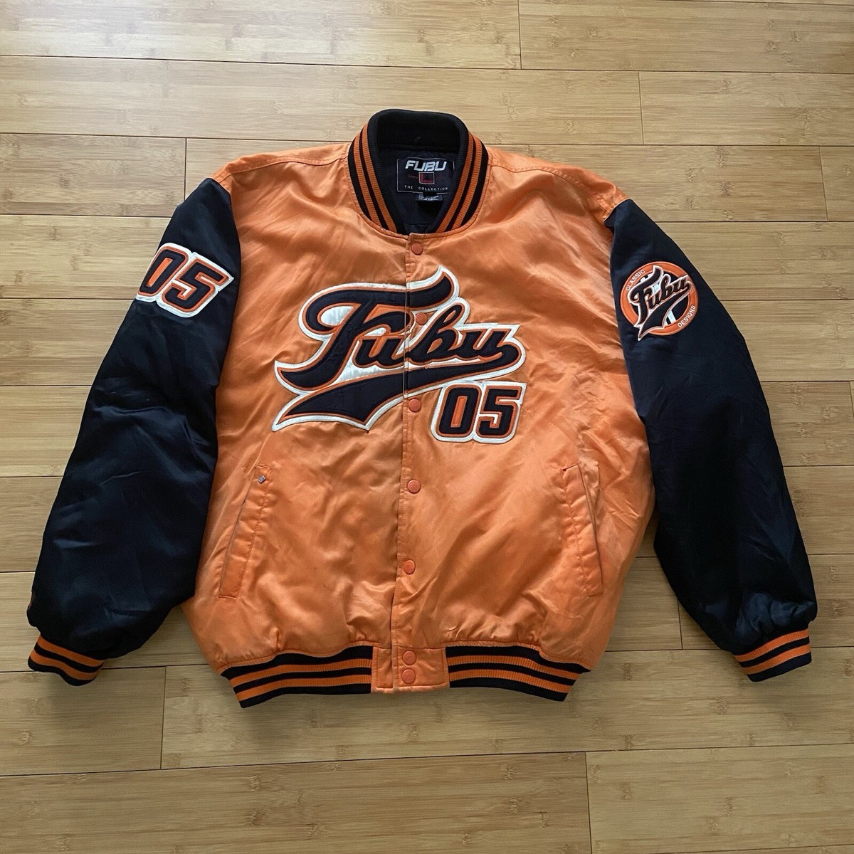 Vintage FUBU 05 Satin Bomber Jacket 3XL Spellout Rap Hip Hop Vintage FUBU 05 Satin Bomber Jacket 3XL Spellout Rap Hip Hop