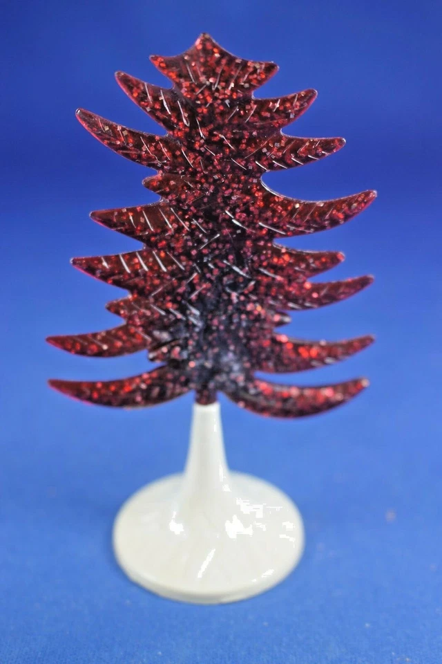 O/S - Plasticville - #CT-6 2 -Translucent Evergreen Trees - Red & Green HTF - Image 4 of 4