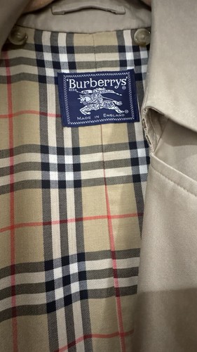 Burberry Trench Cappotto Lungo Gabardine Con Nova Check Taglia M - Foto 5 di 10
