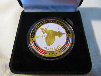 U S AIR FORCE SR-71 BLACKBIRD Challenge Coin w/ Presentation Box
