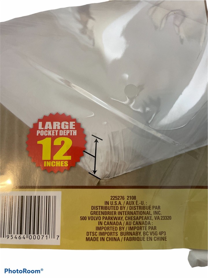 QUEEN SIZE WHITE MATTRESS COVER WATERPROOF EASYCLEAN VINYL BED BUG