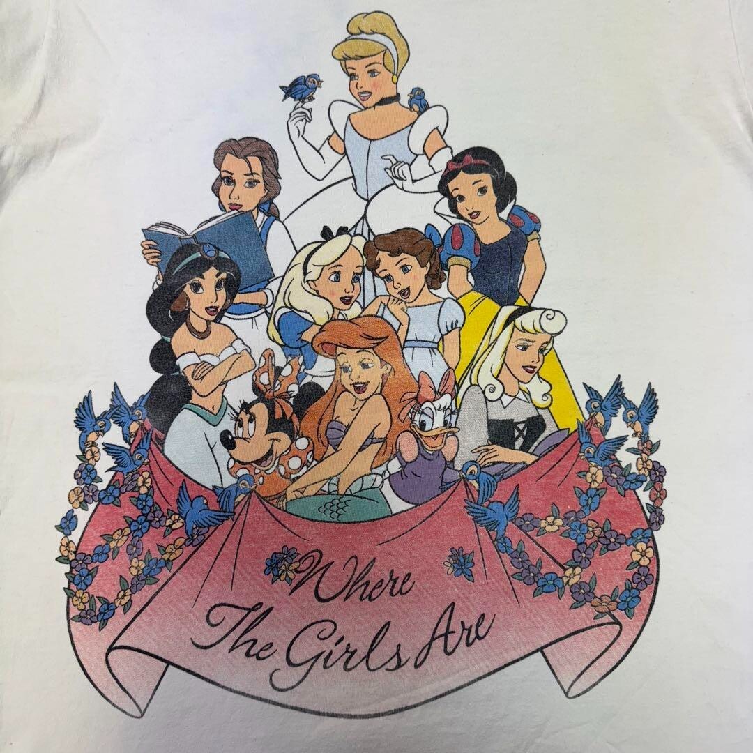 Vintage 90's Disney Princess Where The Girls Are T Shirt EXC