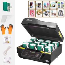 110V 3D Vacuum Sublimation Heat Press Machine 12pcs Mug One Time Transfer