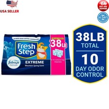 Extreme Clumping Cat Litter Febreze Odor Control Mountain Spring 38 lbs New