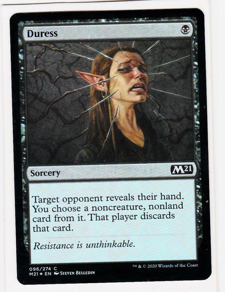 2021 Magic: The Gathering Duress アートフォイル MTG: M21: Foil: Duress | eBay