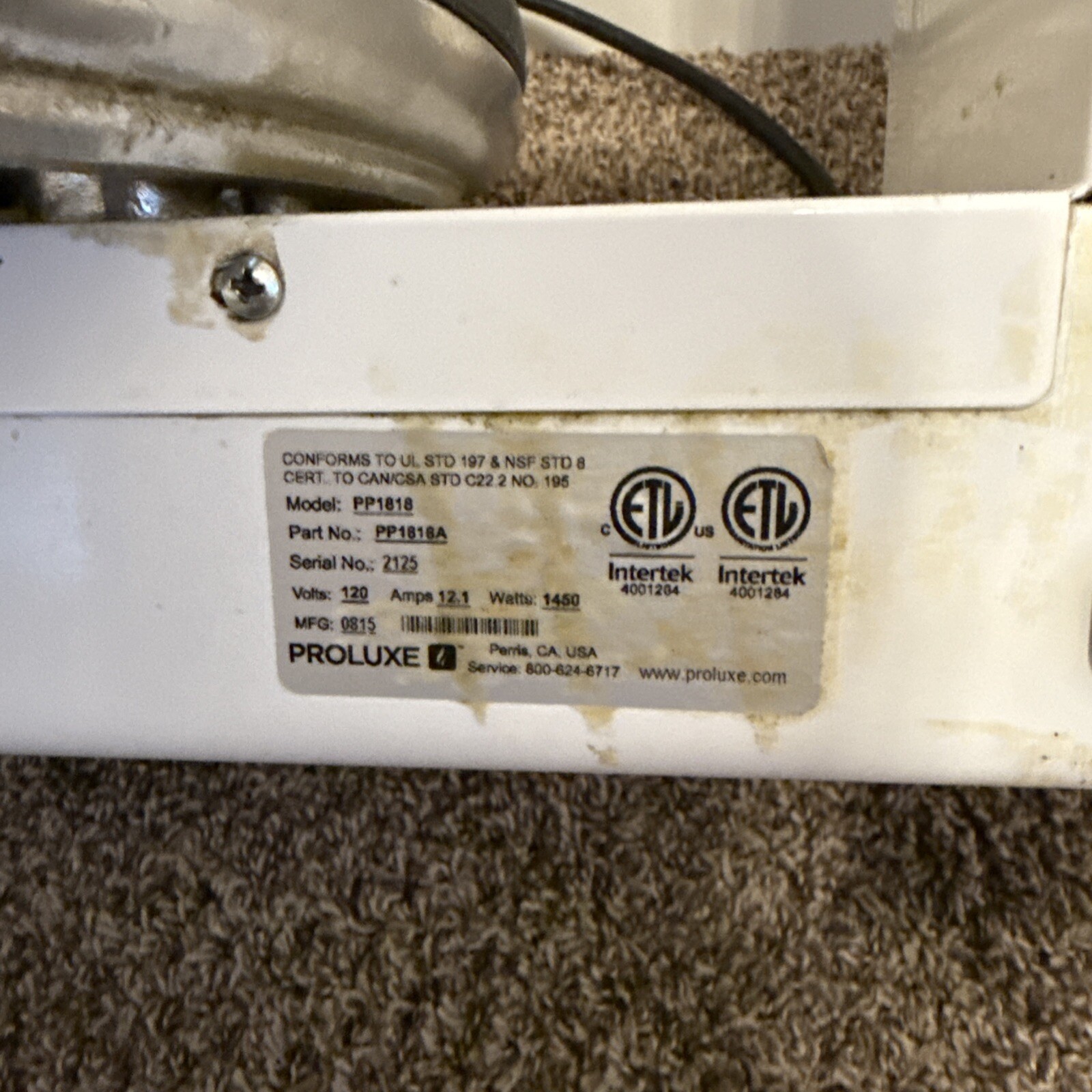 Proluxe DoughPro PP1818 Commercial Pizza Dough Manual Press Tortilla Warmer