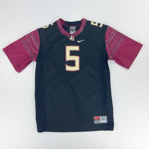 Nike Team FSU Florida State Seminole Football Jersey Shirt Top Youth L Boy 14 16
