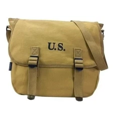  WW2 US M1936 Canvas Messenger Bag, 12" Vintage Tactical Musette Satchel Bags 