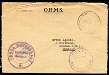 TONGA (26700): NUKUALOFA Official Paid cover to England 1931