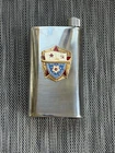 Vintage USSR KGB Flask Soviet CCCP Metal Hip Flask w/ Lenin Cap Badge Russia