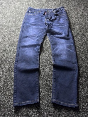 Luxury 00s Dsquared2 Distressed Dark Wash Jeans Made in Italy Men s W32 L31 Size