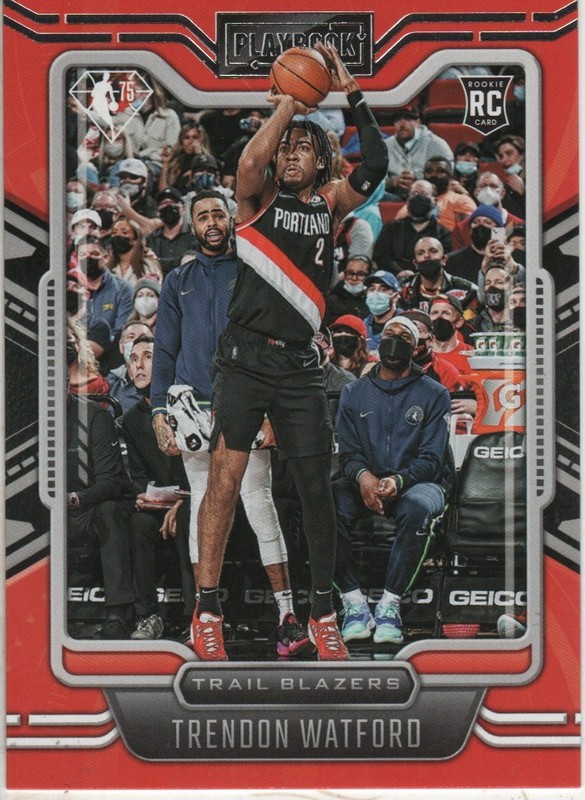 Trendon Watford 2021-22 Panini Chronicles Playbook Basketball #277 RC Rookie 