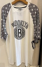 New NBA Unk Brooklyn Nets Warm Up Shirt White Men’s 2XL