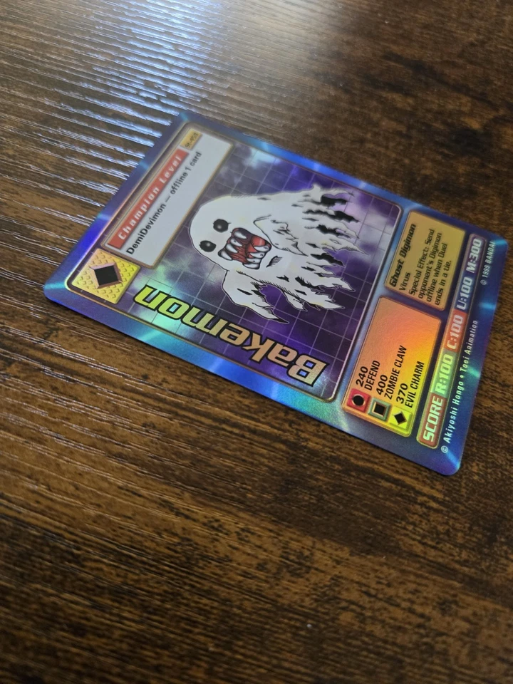 Vintage Digimon CCG Battle Series 1 Holo Card Bakemon ST-45S - Image 3 of 4