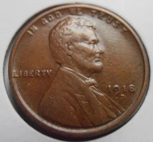 1918 D Lincoln Cent - Early Low Mintage Wheat Cent (18DOH4)
