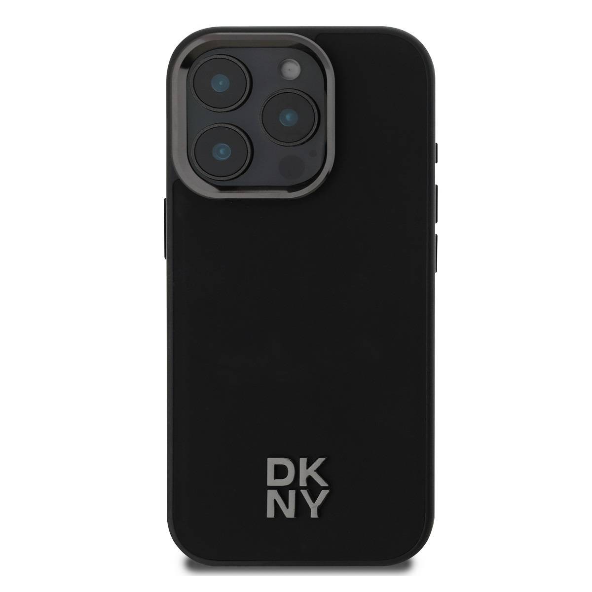 DKNY coque arrière iPhone 16 Pro Max en silicone noir élégant