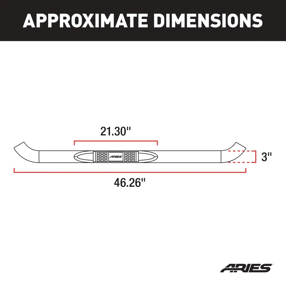 Aries 3in Round Stainless Steel Nerf Bars Steps Boards for 1987-06 Jeep Wrangler Foto 3 de 4