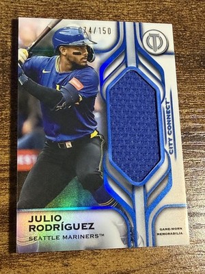 JULIO RODRIGUEZ 2026 Topps Tribute #T-JR Tributaries Relic Blue Refractor /150