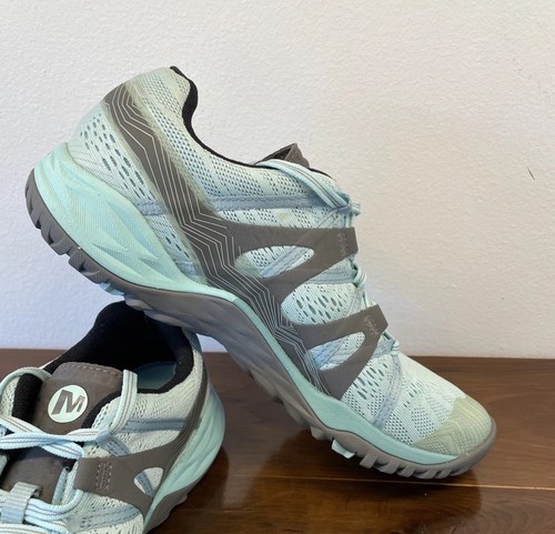 Merrell Siren Hex Q2 Hiking Sneakers Women 9 Aqua Shoes Lightweight Trail Worn 1 - Picture 8 of 15