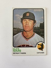 1973 Topps - Duke Sims #304 Detroit Tigers Baseball Card Free Shipping