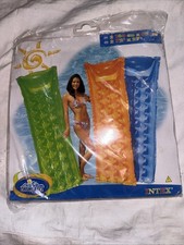 INTEX The Wet Set Swim Pool Air Mat Raft Float 72"X27" New 2004 59718 Orange
