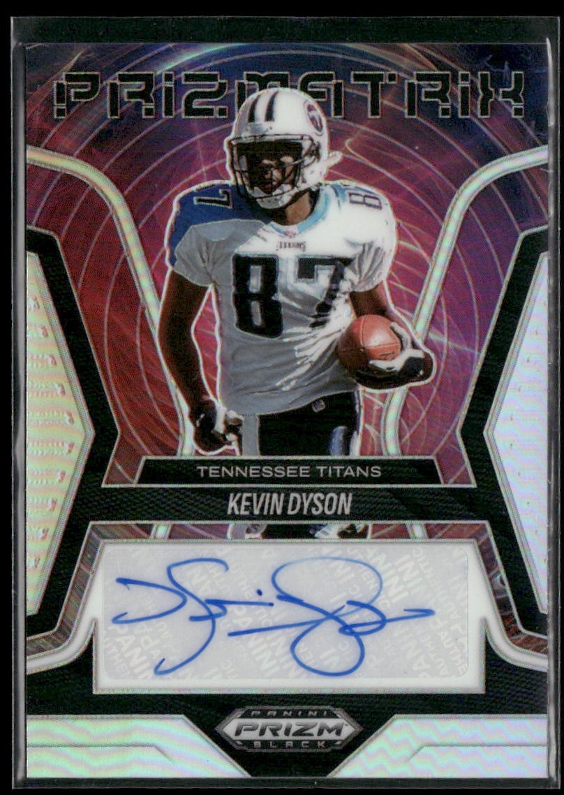 2025 Panini Prizm Black #PS-KDN Kevin Dyson Prizmatrix Signature