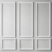 Wall Molding Kit Pre-Cut 30 Piece Wainscoting Panels, 6 Frames Ready to Assemble