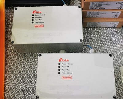 2× Kidde Alarmline LWM-1 - Auswerteeinheit Sondermelder mit Wärmekabel Neu